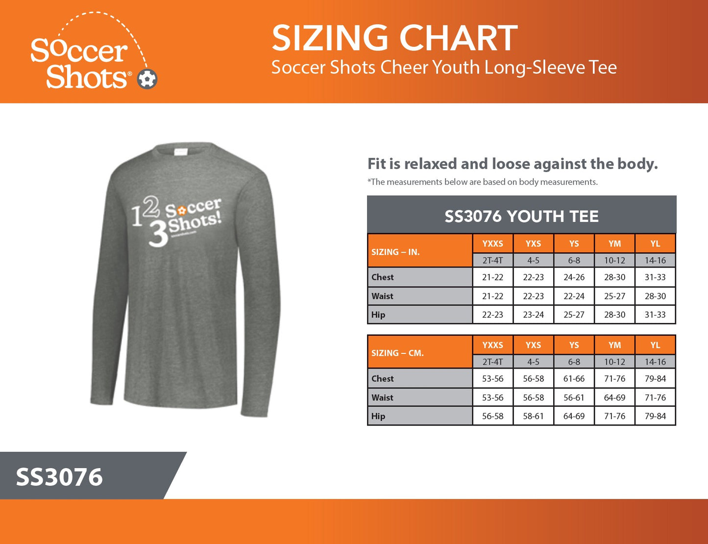 Soccer Shots Cheer Youth Long-Sleeve Tee